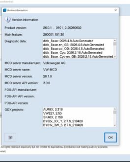 VAG ODIS Service 26.0.1 and ODIS Engineering 22.0.0 Remote Installation Support – June 2026